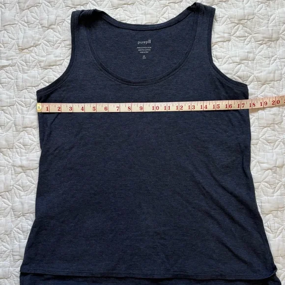 Blue Pima Cotton JJill Tank Top - Picture 3 of 5